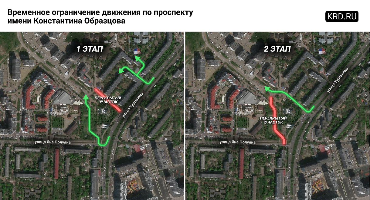 В Краснодаре стартовал ремонт дороги по проспекту им. Константина Образцова