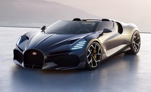 В России поставили на учёт новый 1600-сильный родстер Bugatti Mistral