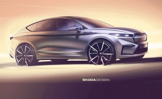 Компания Skoda опубликовала первые дизайн-скетчи электрического кроссовера Enyaq Coupe iV