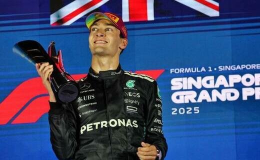 Джордж Расселл из Mercedes стал победителем Гран-при Сингапура 2025, а команда McLaren выиграла "Кубок конструкторов"